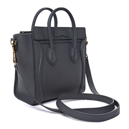 Celine Baby Drummed Calfskin Nano Luggage  Kohl 3 of 10