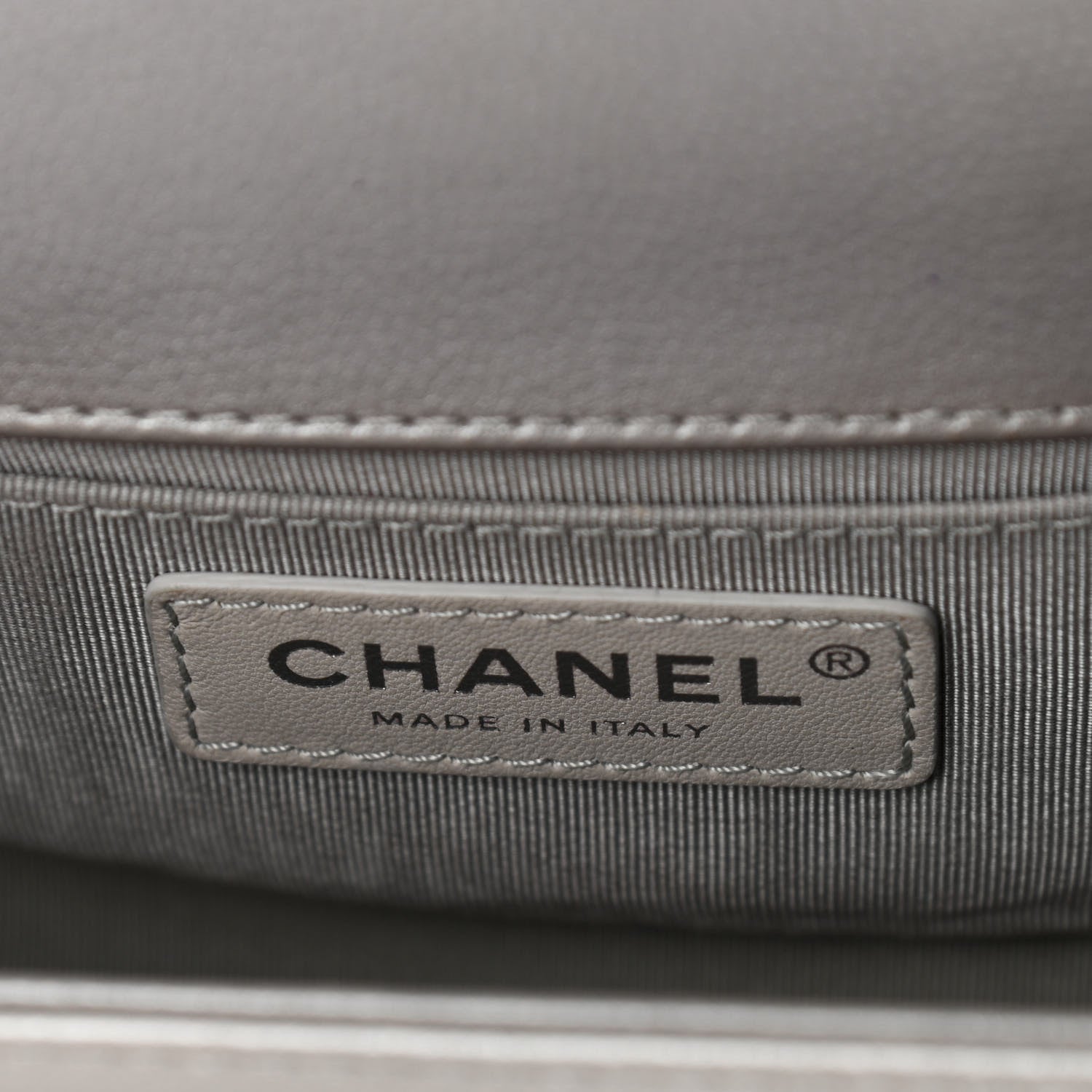 Chanel Metallic Caviar Chevron Quilted Small Boy Flap Silver 5 of 10