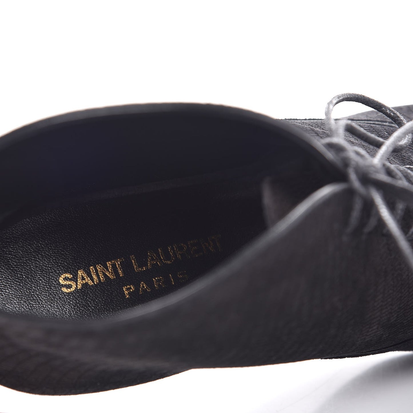 Suede Lizard Embossed Lace Up Jane 80 Booties 35 Black