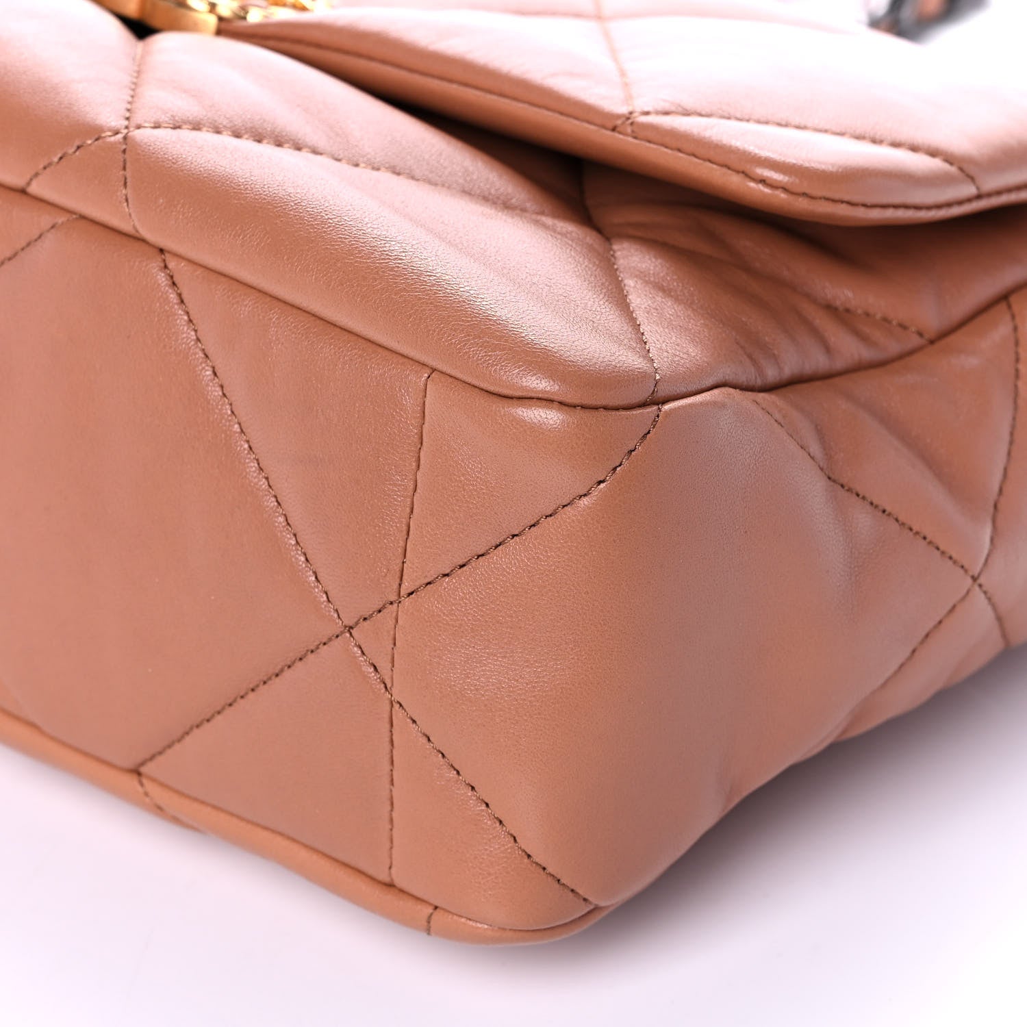 Chanel Lambskin Quilted Large Chanel 19 Flap Brown 9 of 10