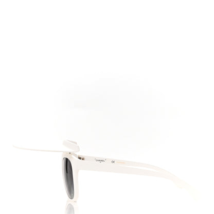Chanel Acetate Visor Sunglasses 71046 Matte White 3 of 9