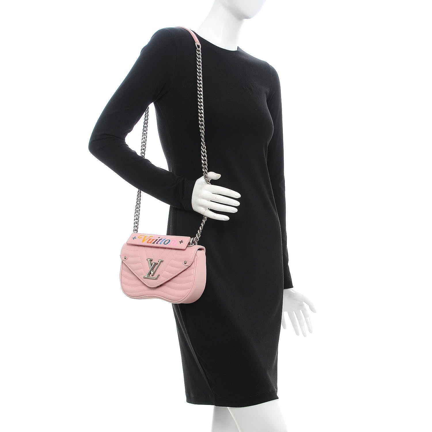 Louis Vuitton Calfskin New Wave Chain PM Smoothie Pink 2 of 9