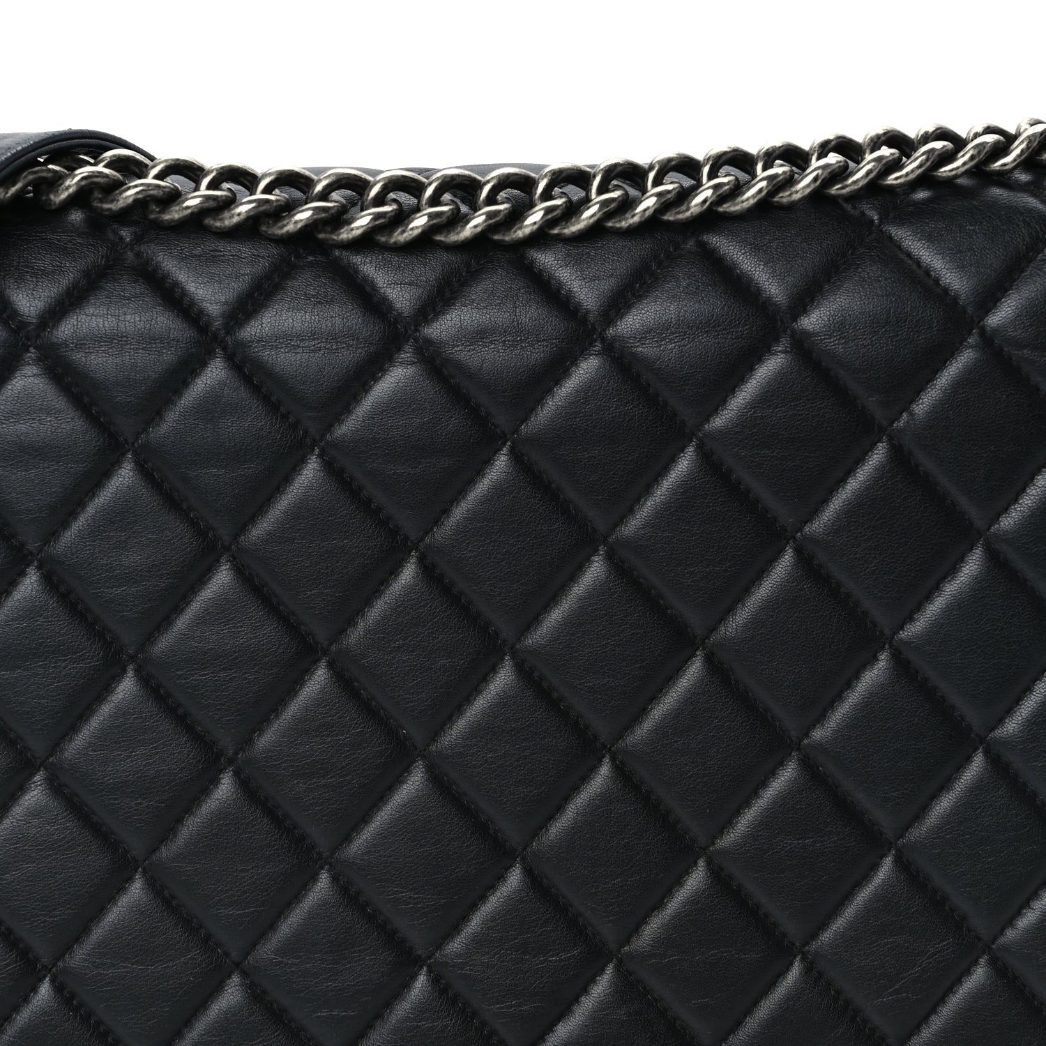 Chanel Lambskin Quilted Large Boy Flap Black 7 of 9