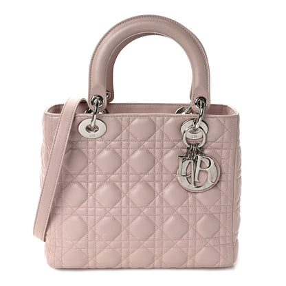 Christian Dior Lambskin Cannage Medium Lady Dior Light Pink 1 of 11