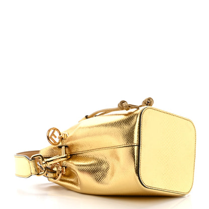 Fendi Karung Crystal F is Fendi Mini Mon Tresor Bucket Bag Gold 4 of 11