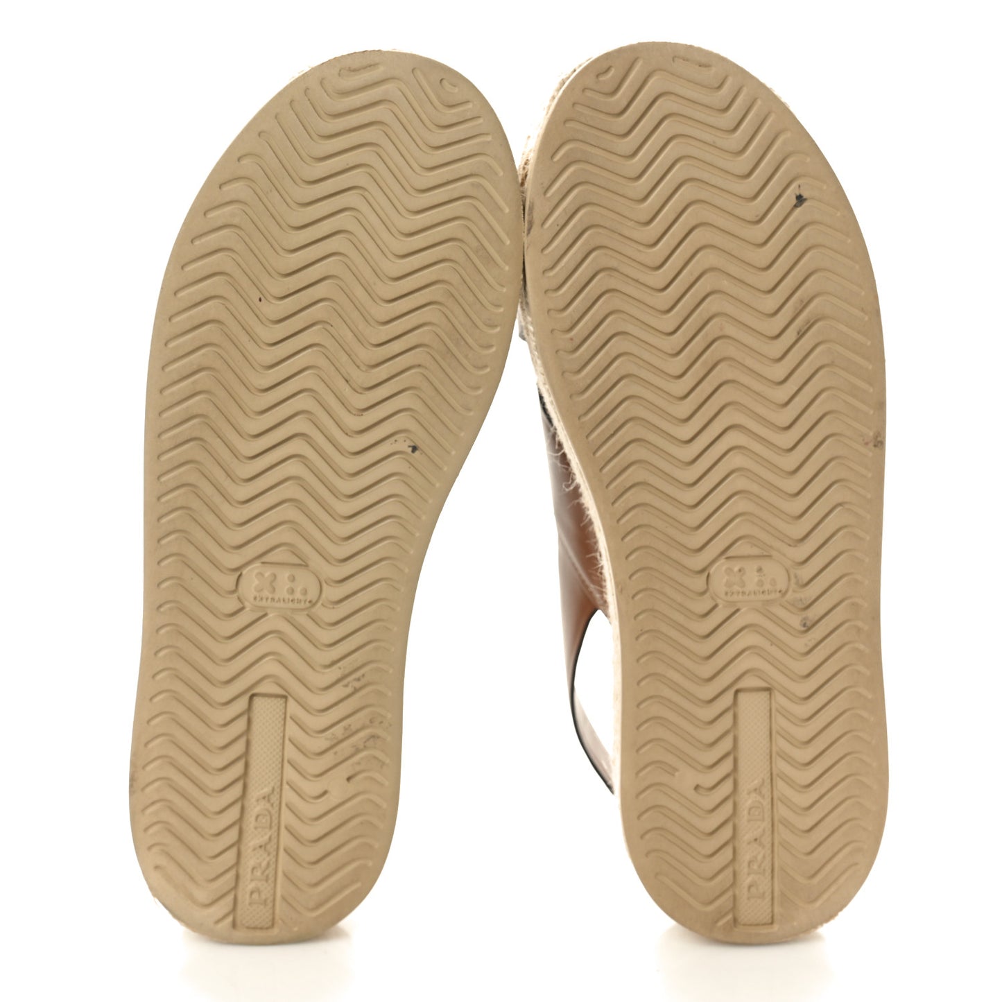 Vitello Soft Espadrilles Platform Sandals 38.5 Cognac