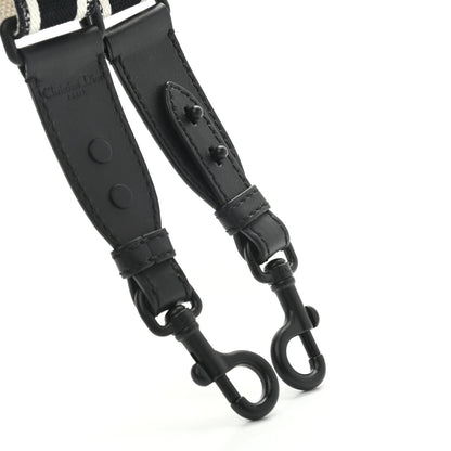 Christian Dior Canvas Embroidered Shoulder Strap Black Ultramatte 3 of 5