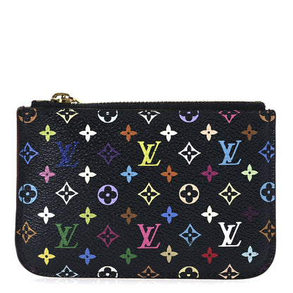 Louis Vuitton Monogram Multicolor Key Pouch Black Grenade 1 of 7