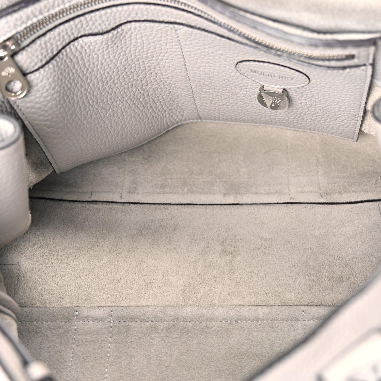 Mulberry Small Classic Grain Bayswater Pale Grey 7 of 10