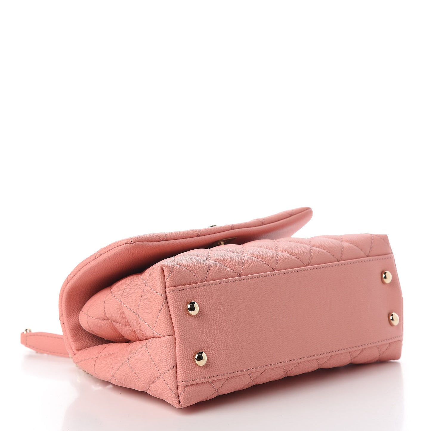 Caviar Quilted Mini Coco Handle Flap Pink