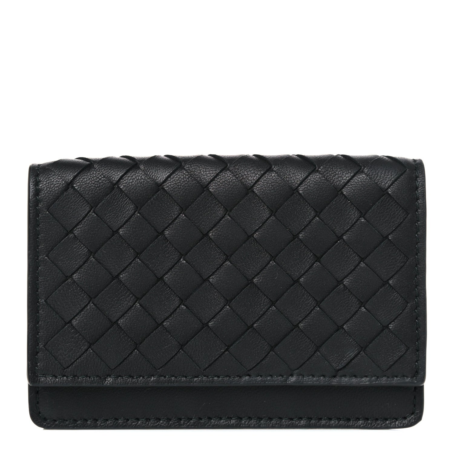 Bottega Veneta Nappa Intrecciato Card Holder Black 1 of 7
