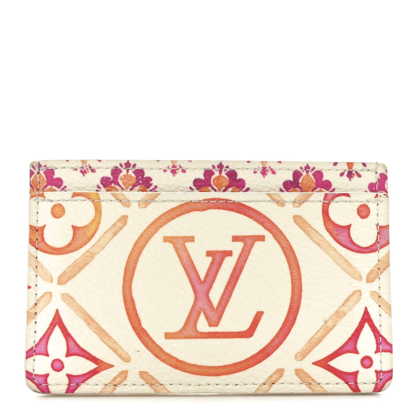 Monogram Tiles By The Pool Card Holder Coral