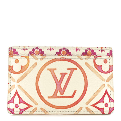 Louis Vuitton Monogram Tiles By The Pool Card Holder Coral 1 of 7