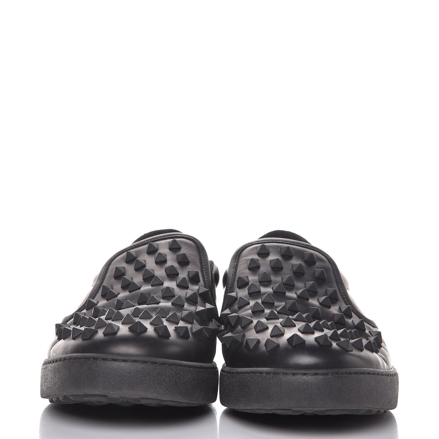 Vitello Rockstud Slip On Sneakers 43 Black