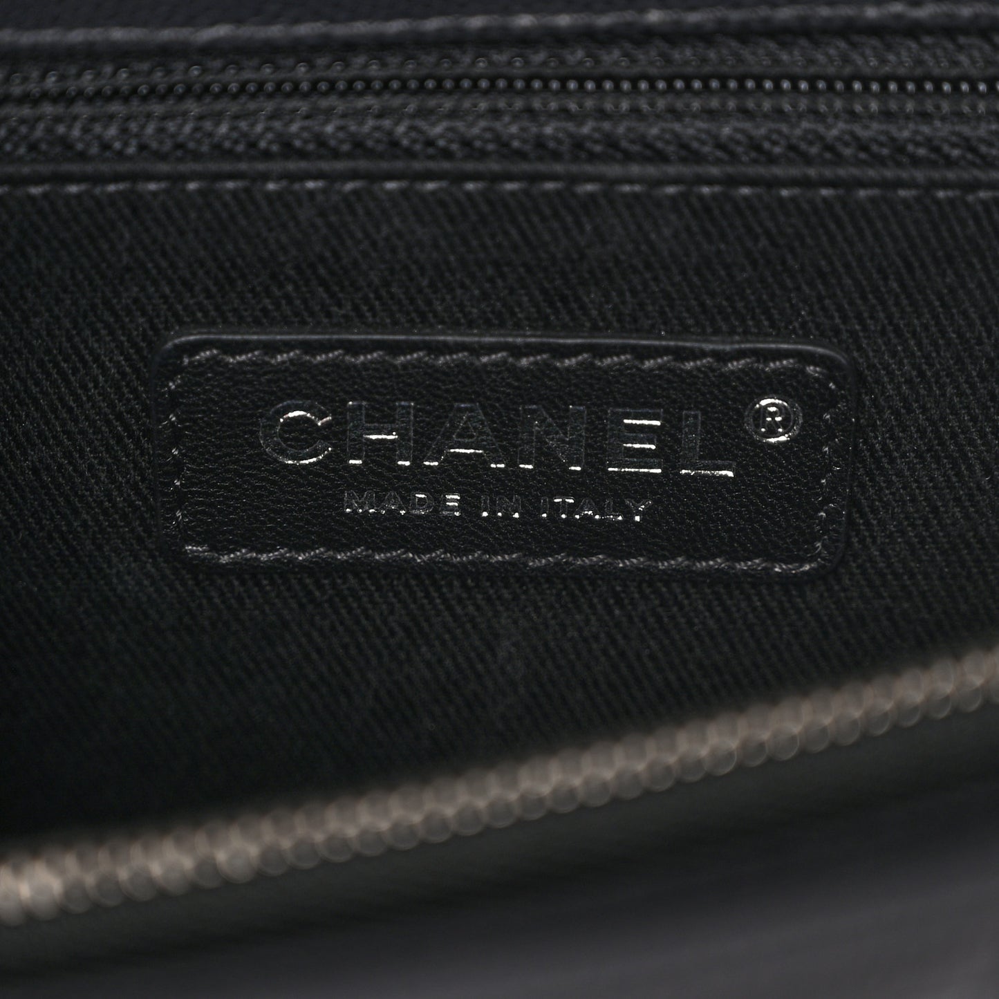 Caviar Chevron Quilted Small Coco Handle Flap Dark Grey