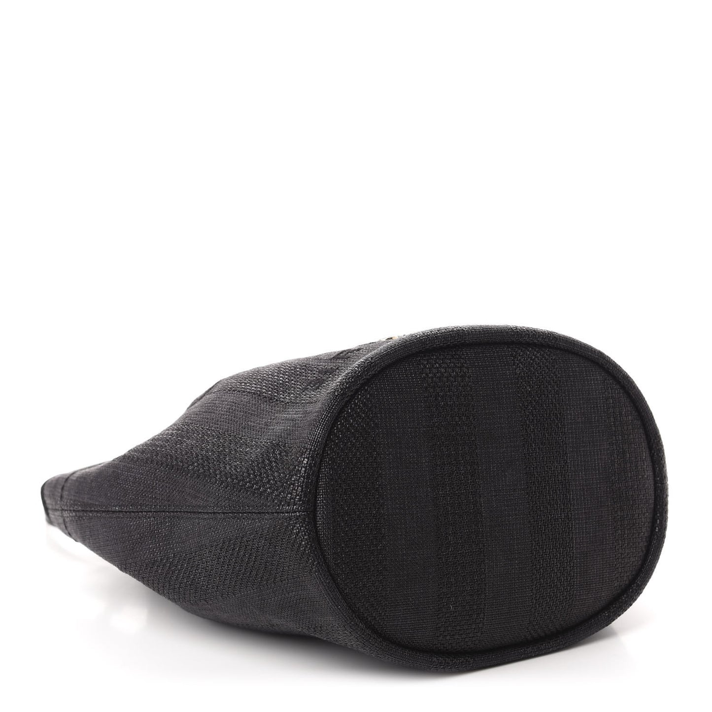 Mixed Fibers Stripe Deauville Drawstring Bag Black