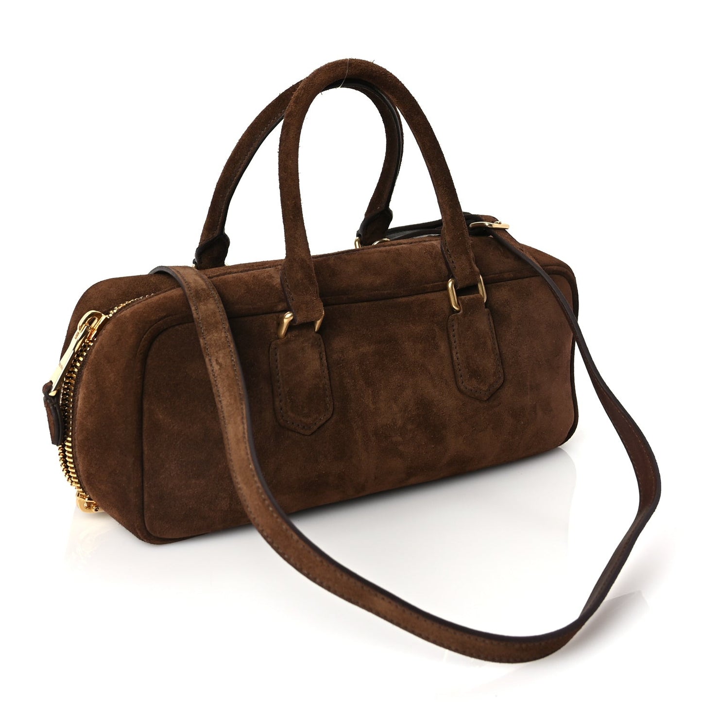 Camoscio Padded Large Arcadie Top Handle Bag Cacao
