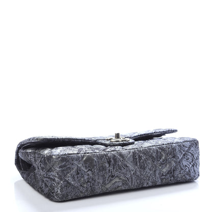 Chanel Metallic Brocade Quilted Medium Double Flap Dark Grey 4 of 11