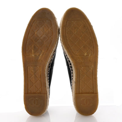 Chanel Lambskin CC Espadrilles 39 Black 6 of 7
