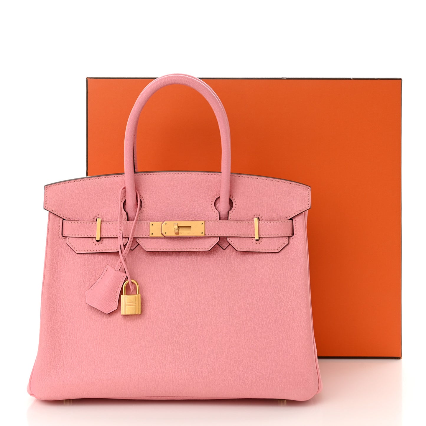 Chevre de Coromandel Horseshoe Birkin 30 Rose Confetti Fuchsia
