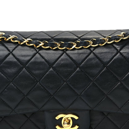 Chanel Lambskin Quilted Medium Double Flap Black 7 of 9