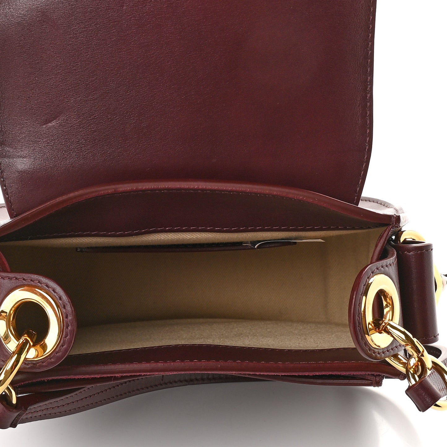 Calfskin Small Tess Bag Burnt Brown