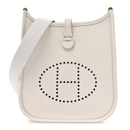 Hermes Taurillon Clemence Amazone Evelyne TPM Gris Pale 1 of 11