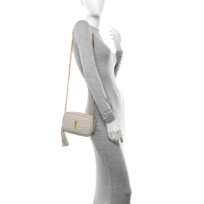 Saint Laurent Grain De Poudre Matelasse Monogram Mini Lou Camera Bag Crema Soft 2 of 11