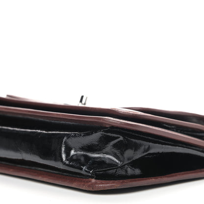 Chanel Patent Lambskin Medium Chocolate Bar Flap Black Bordeaux 6 of 11