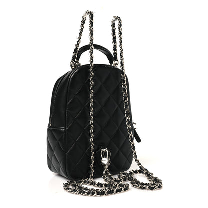 Chanel Lambskin Quilted CC Mini Classic Backpack Black 3 of 11
