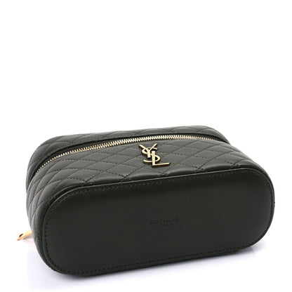 Saint Laurent Lambskin Quilted Gaby Vanity Bag  Olive Wood 3 of 8