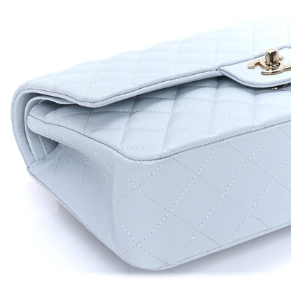 Chanel Caviar Quilted Medium Double Flap Light Blue 8 of 9