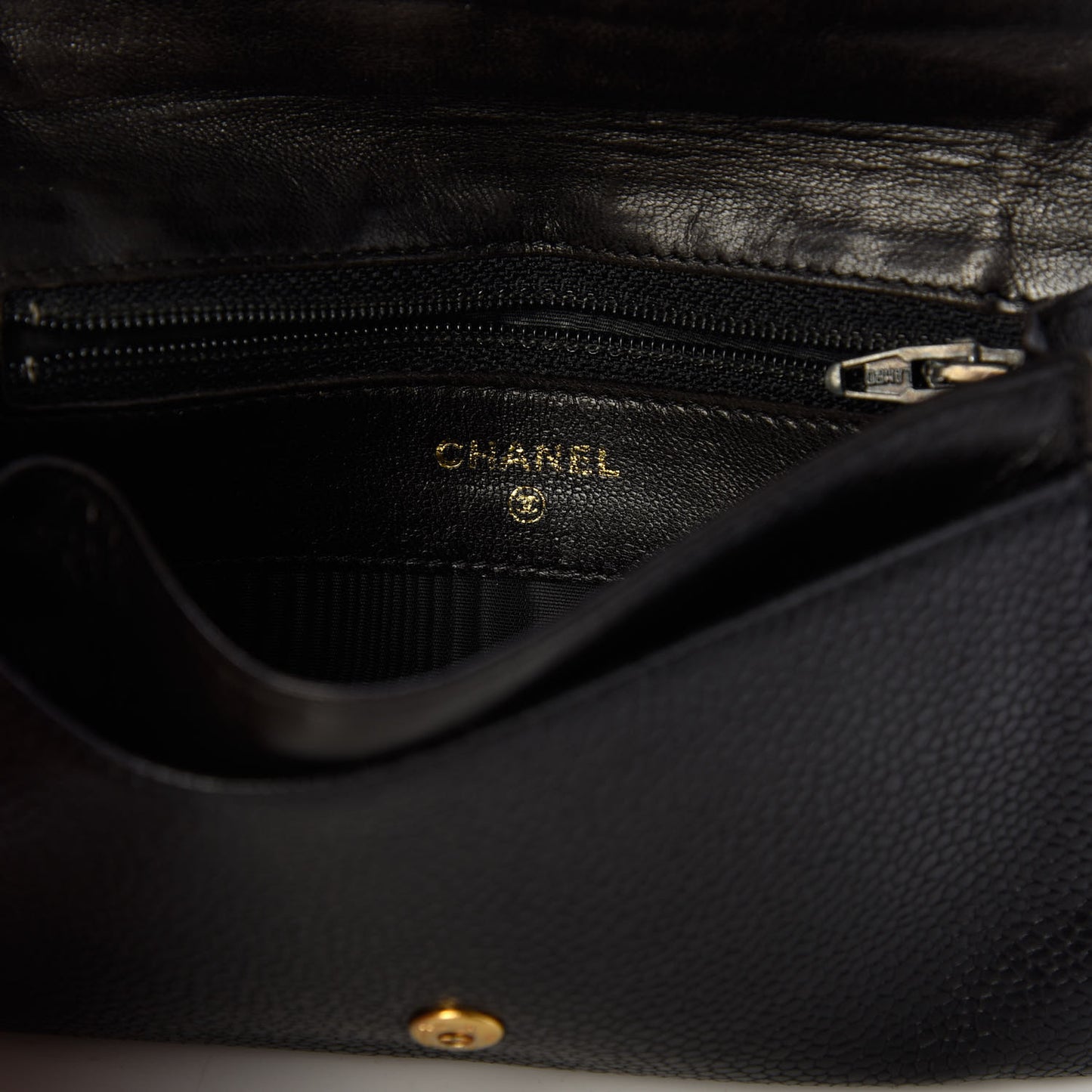 Caviar Timeless CC Flap Wallet Black