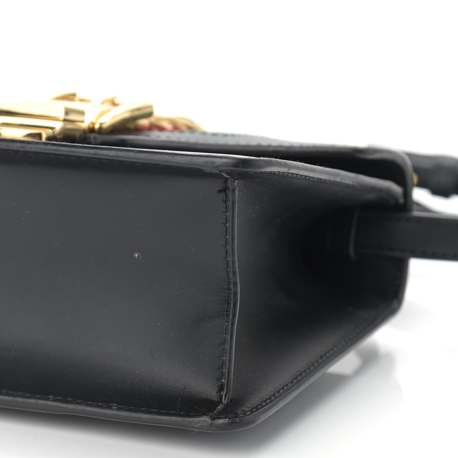 Gucci Calfskin Mini Sylvie Top Handle Bag Black 9 of 13