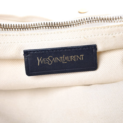 Saint Laurent Calfskin Canvas Medium Muse Two Blue 6 of 14