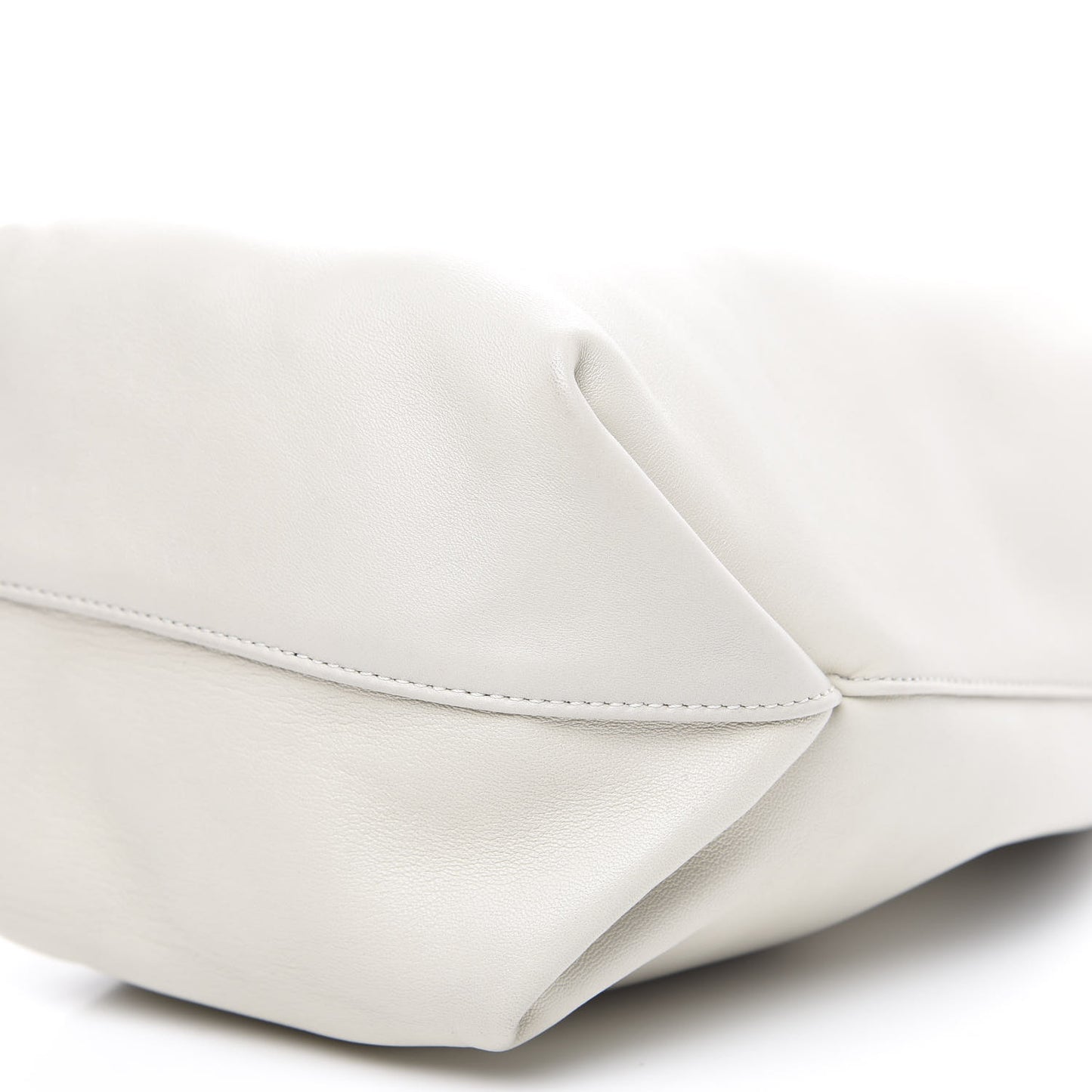 Lambskin Small Teddy Bucket Bag White
