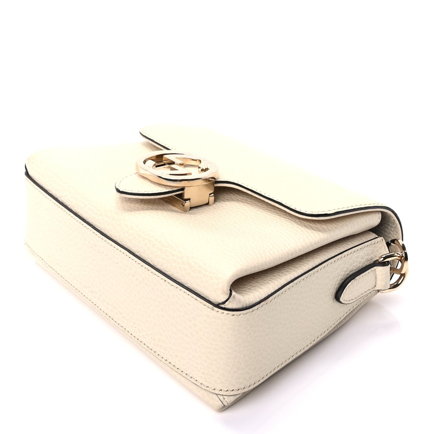Dollar Calfskin Interlocking G Crossbody Bag  Ivoire