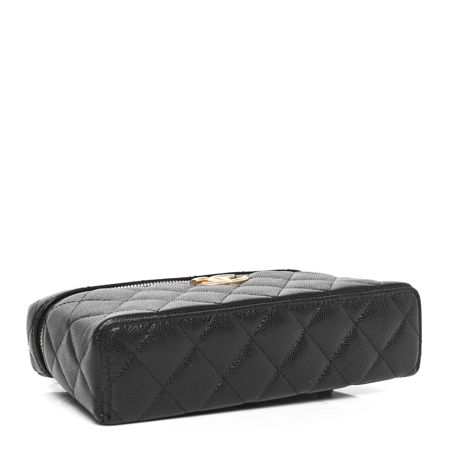 Chanel Caviar Quilted Top Handle Clutch With Chain Black 4 of 11