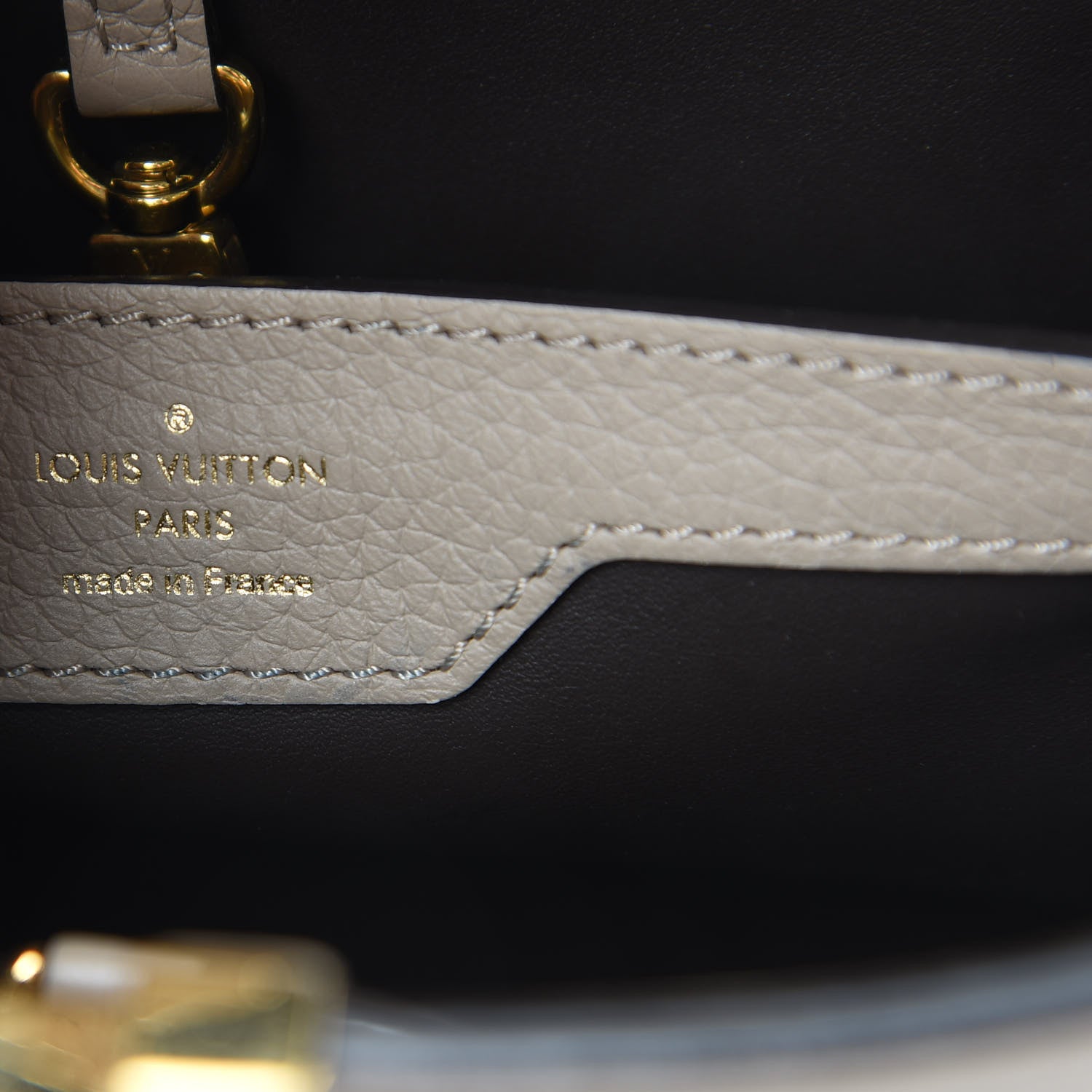 Louis Vuitton Taurillon Capucines BB Galet 6 of 14