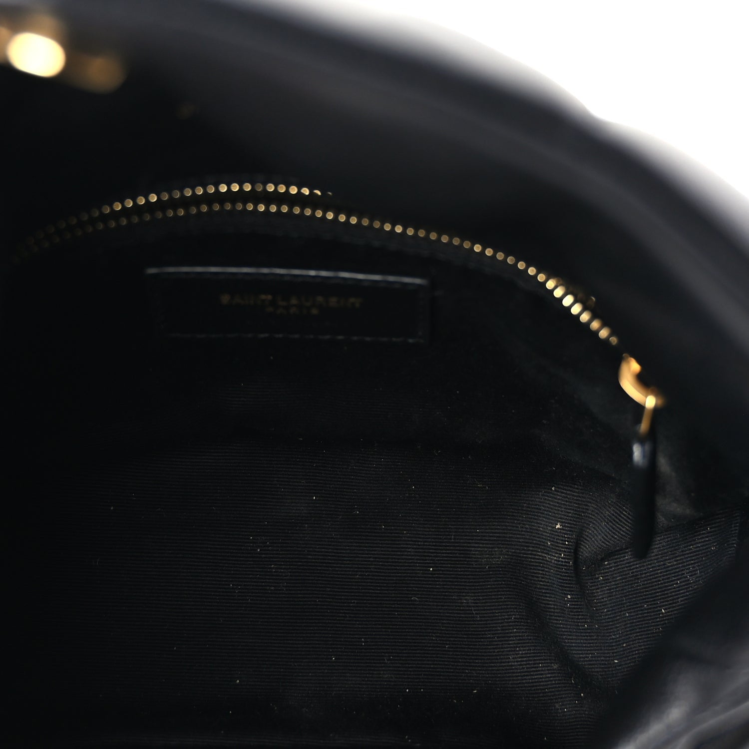 Saint Laurent Lambskin Quilted Toy Loulou Puffer Monogram Chain Satchel Black 4 of 8