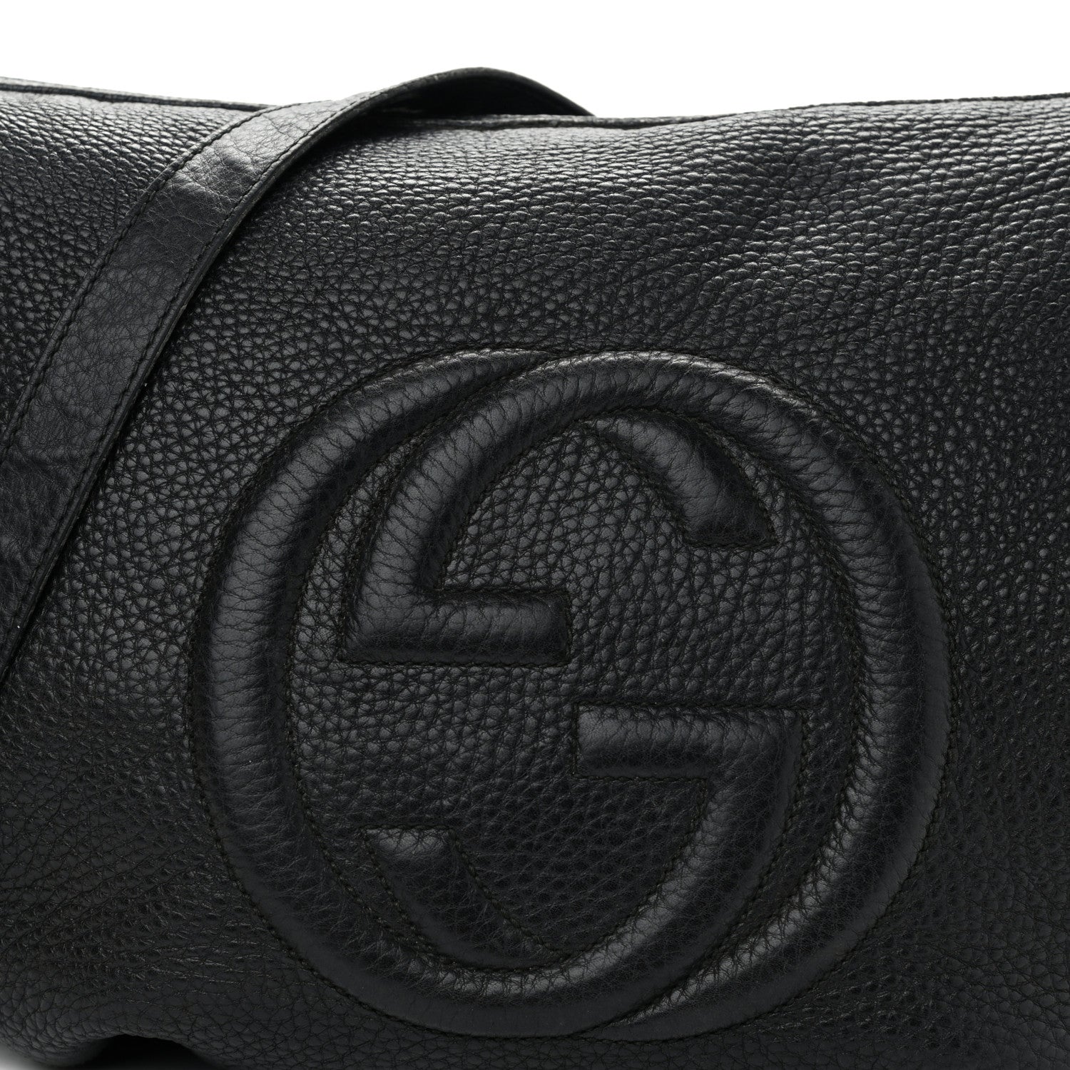 Gucci Pebbled Calfskin Medium Soho Hobo Black 8 of 15