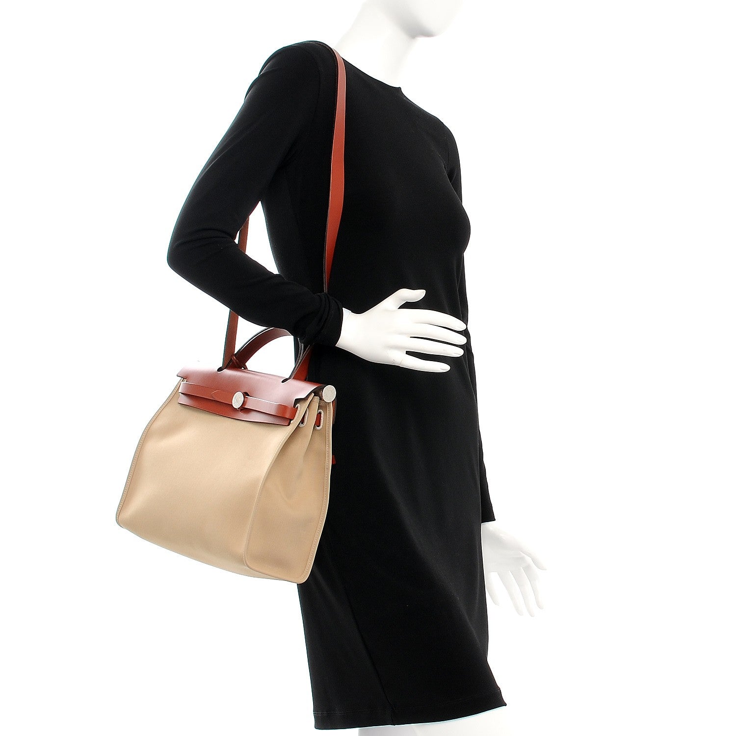 Hermes Vache Hunter Toile Herbag Zip 31 PM Trench Cuivre 2 of 11