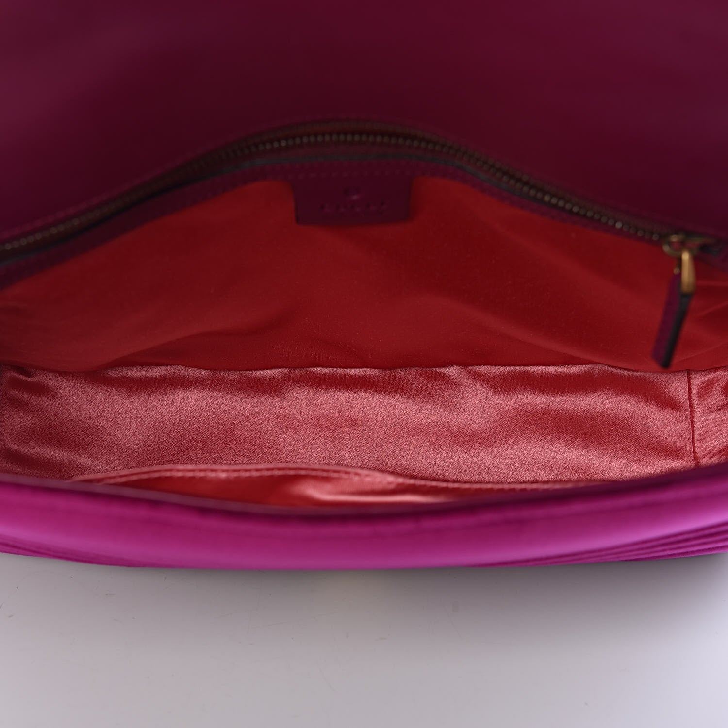 Gucci Velvet Matelasse Medium GG Marmont Shoulder Bag Fuchsia Violet Cyclamen 7 of 10