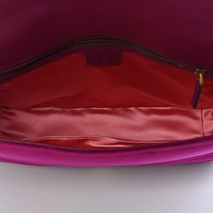 Gucci Velvet Matelasse Medium GG Marmont Shoulder Bag Fuchsia Violet Cyclamen 7 of 10