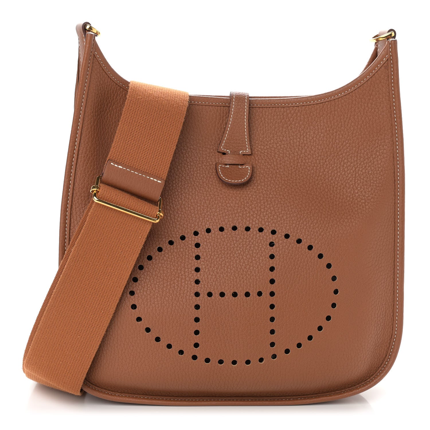 Hermes Taurillon Clemence Evelyne III PM Gold 1 of 12