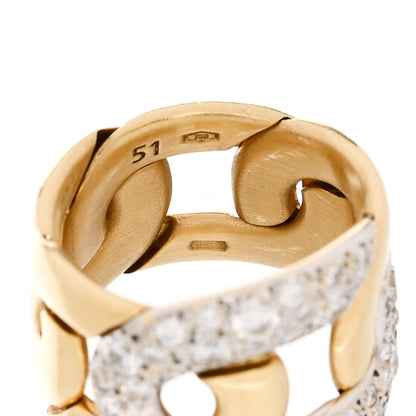 Pomellato 18K Yellow Gold Diamond Tango Ring 51 5.75 4 of 5