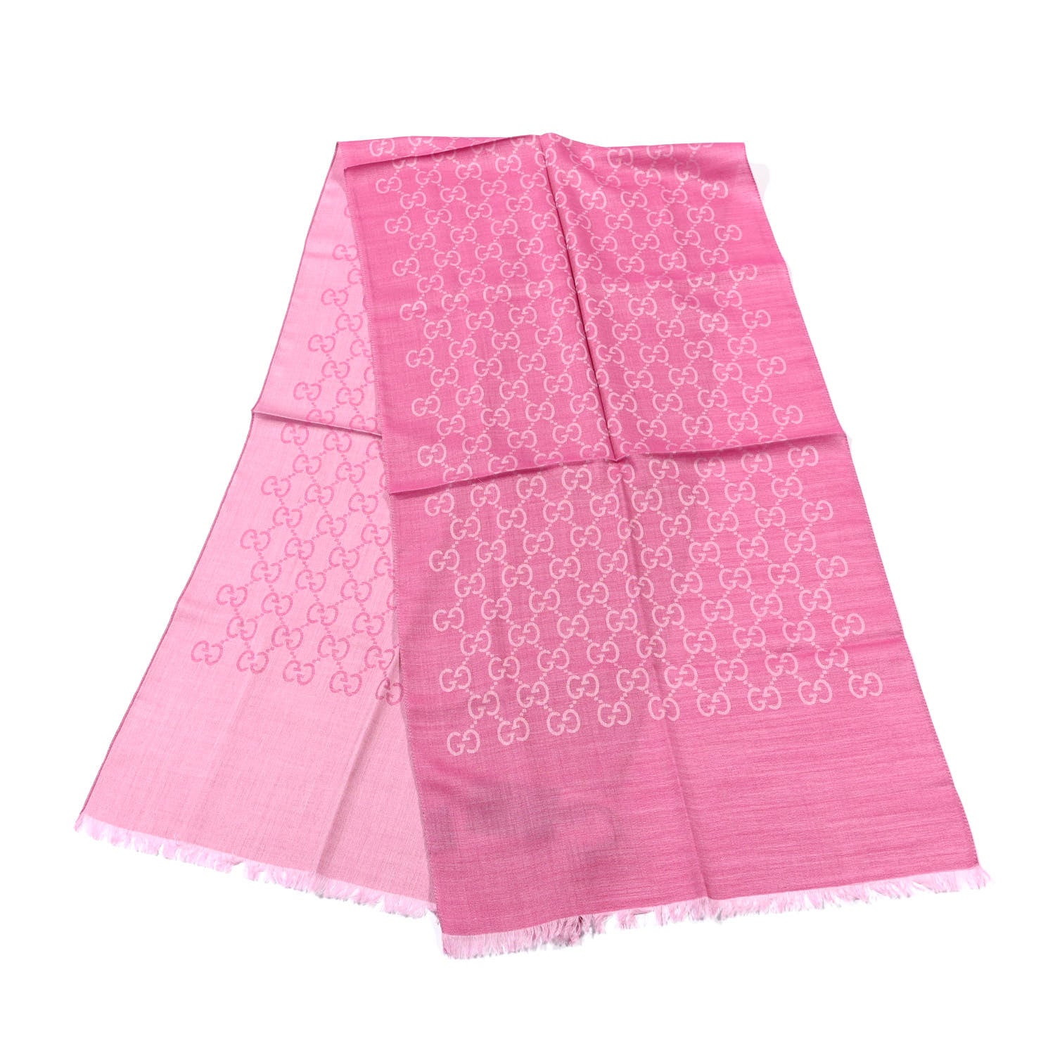 Gucci Wool Silk GG Monogram GGNat Scarf Roseate 2 of 4