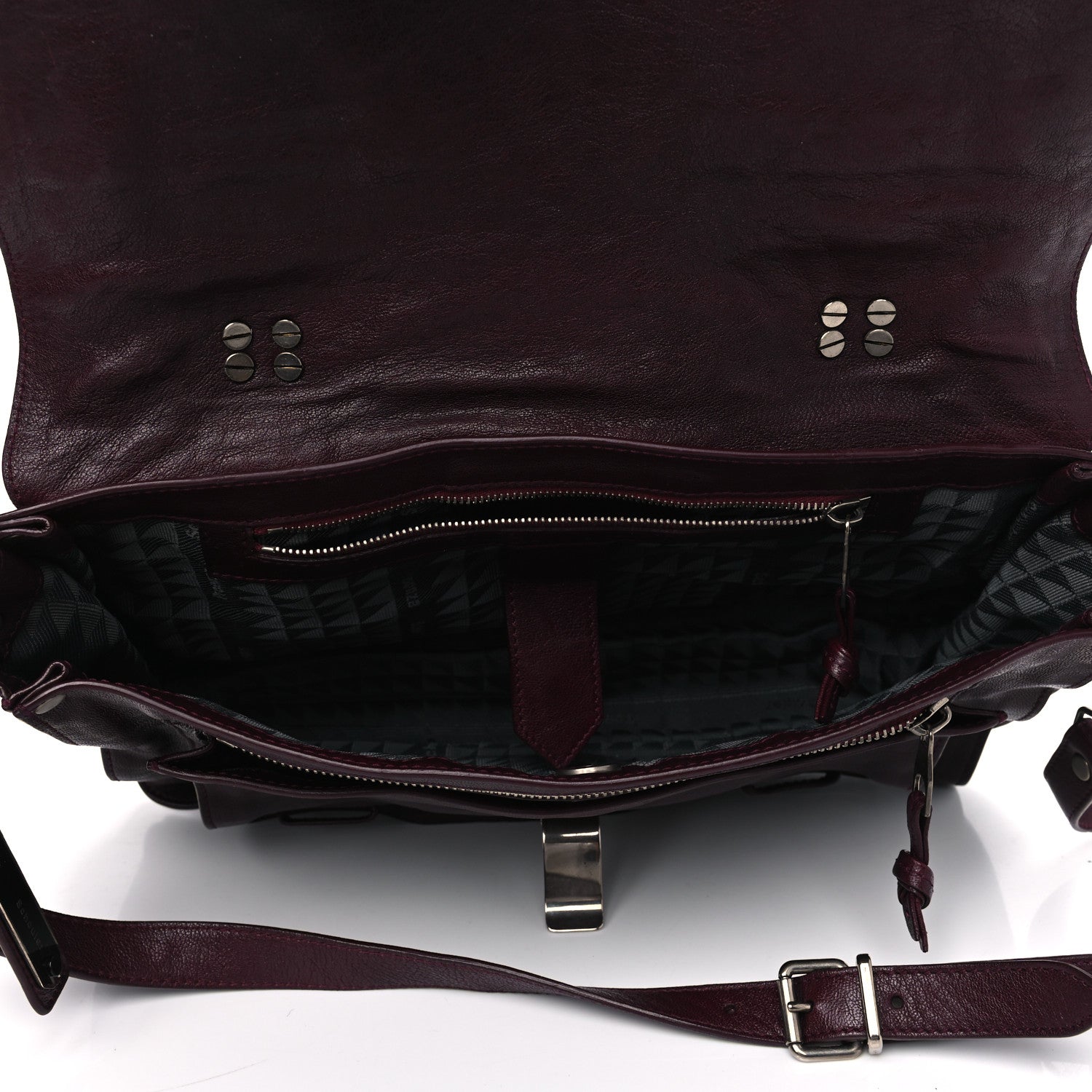 Proenza Schouler Lambskin Medium PS1 Satchel Oxblood 4 of 4