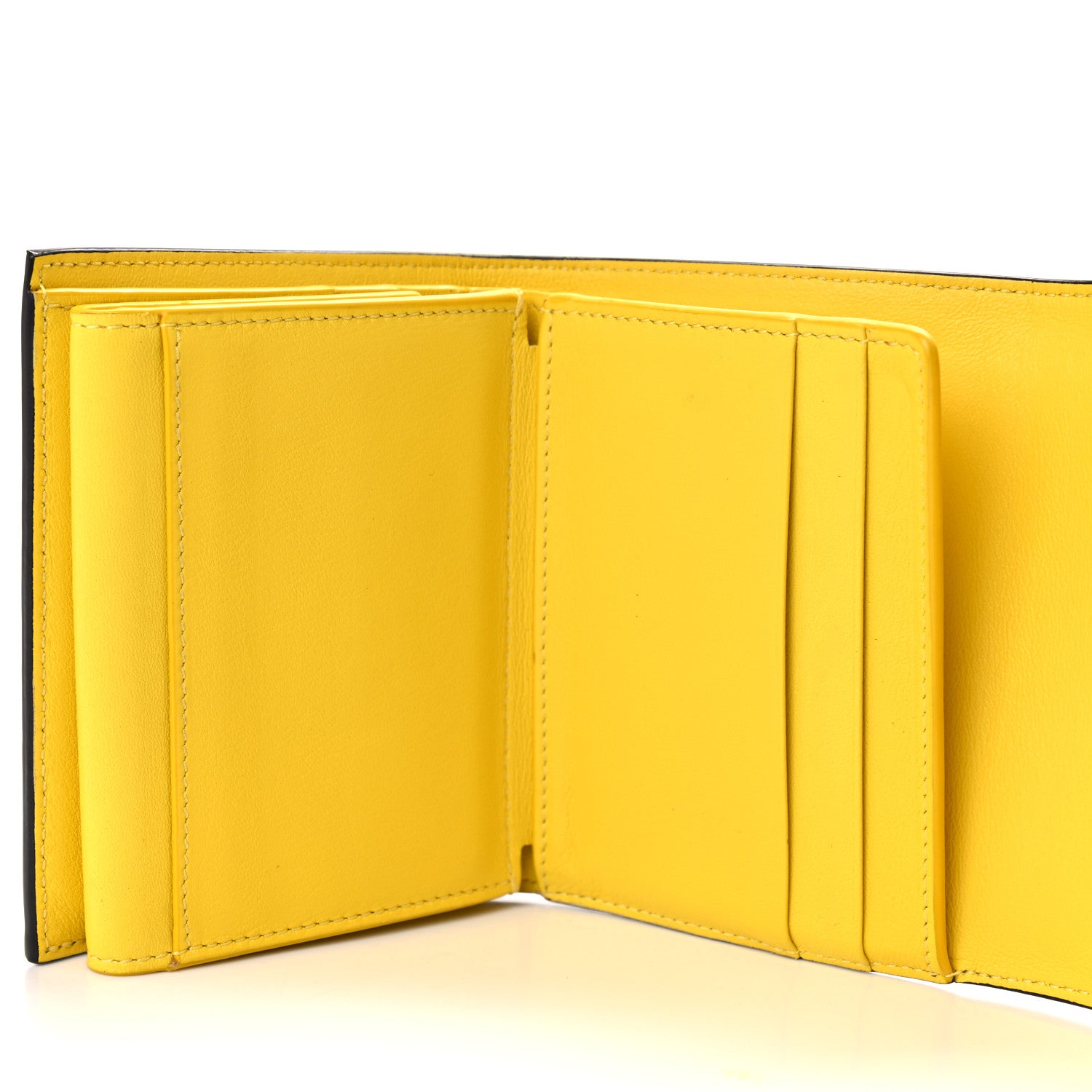 Celine Drummed Calfskin Small Multifunction Folded Wallet Souris 11 of 20