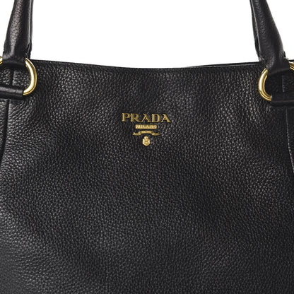 Prada Vitello Daino Tote Black 9 of 10